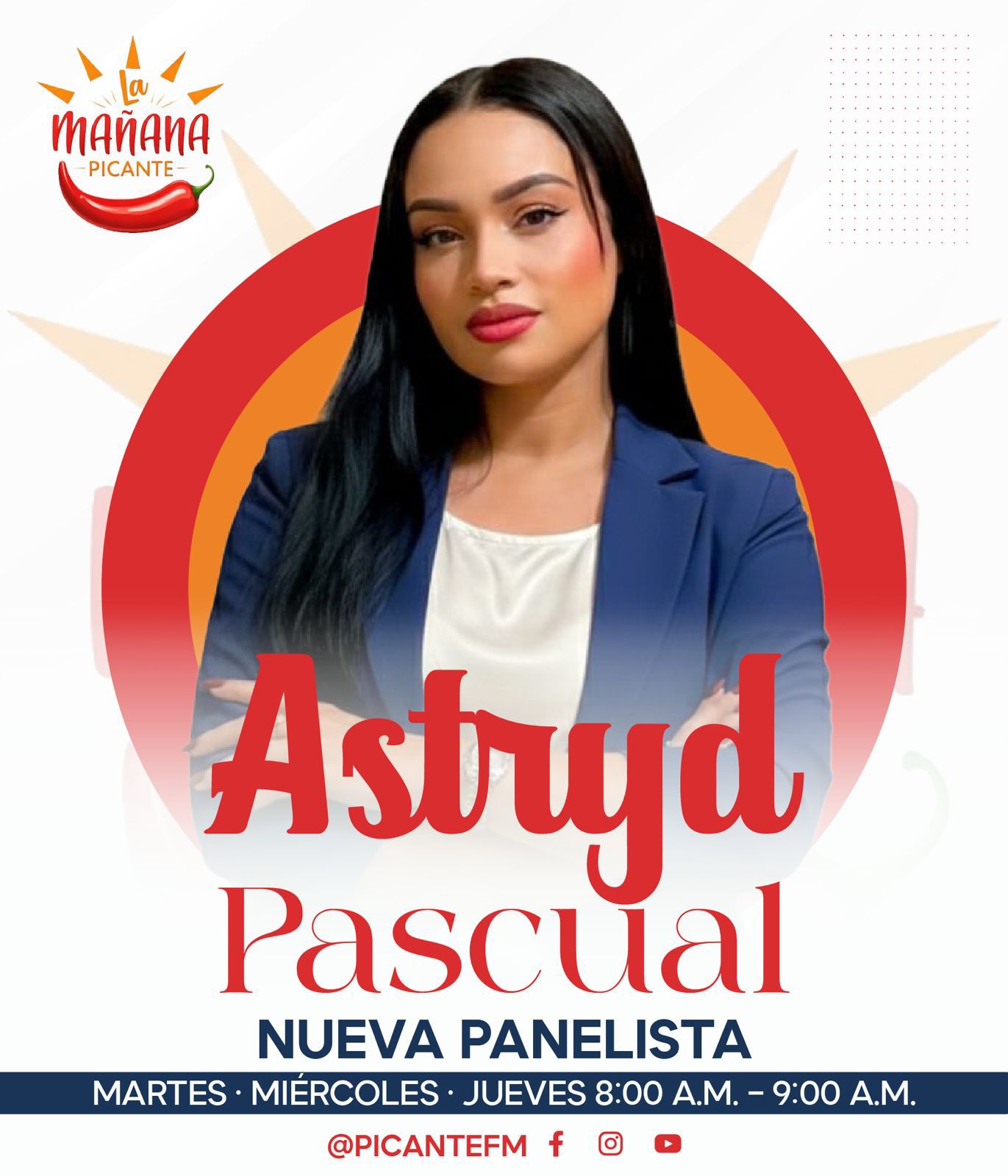 El Programa Matutino La Mañana Picante estrena nueva integrante a su equipo de panelistas. 