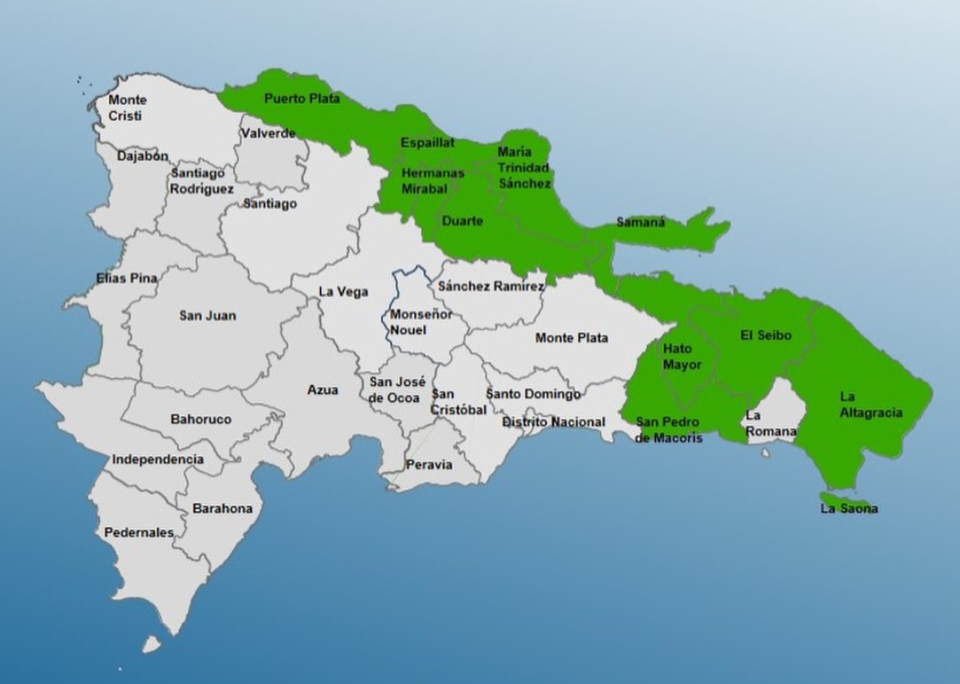 10 demarcaciones bajo alerta por vaguada y sistema frontal, según COE