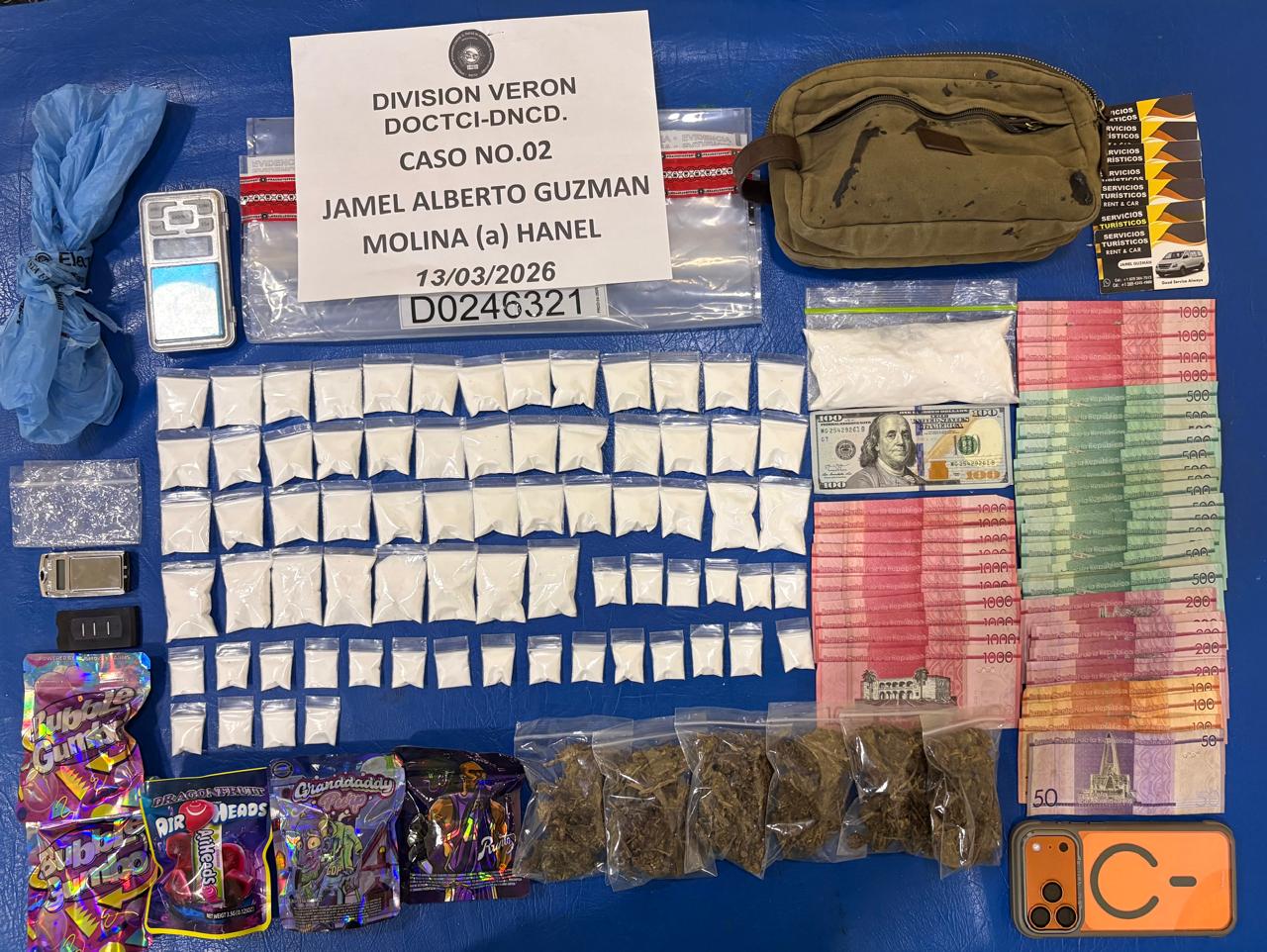 Ocupan cientos de gramos de cocaína, marihuana y crack en Verón; cuatro hombres detenidos 