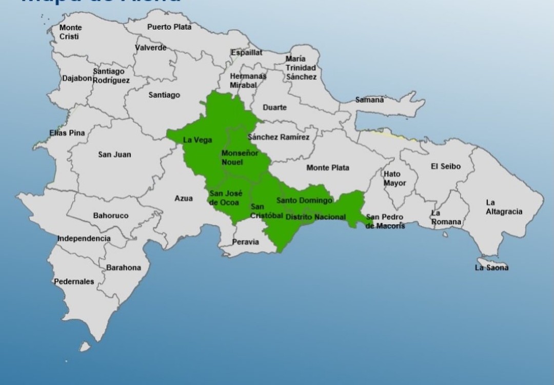 5 demarcaciones y DN bajo alerta por efectos de una vaguada, según COE