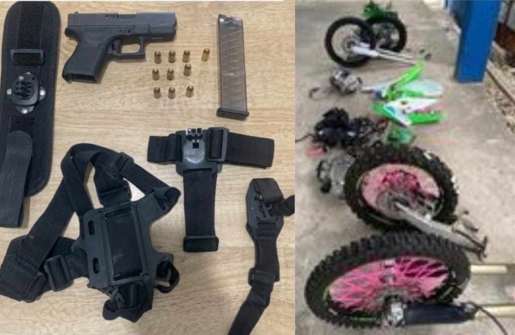 Ocupan pistola ilegal y otros objetos durante allanamiento conjunto en Barahona