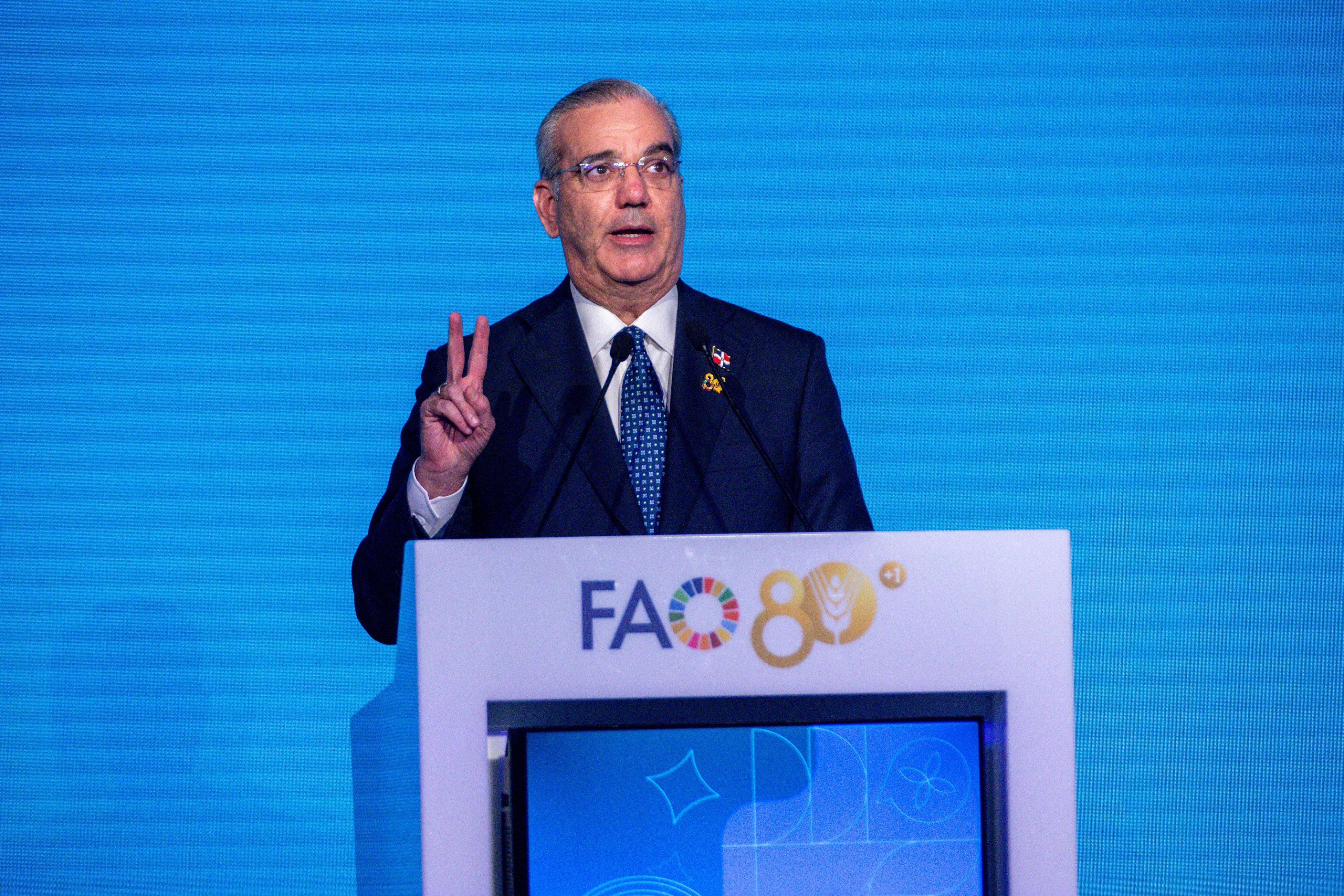 Ante la FAO, Abinader destaca es un orgullo sacar a RD del mapa de hambre